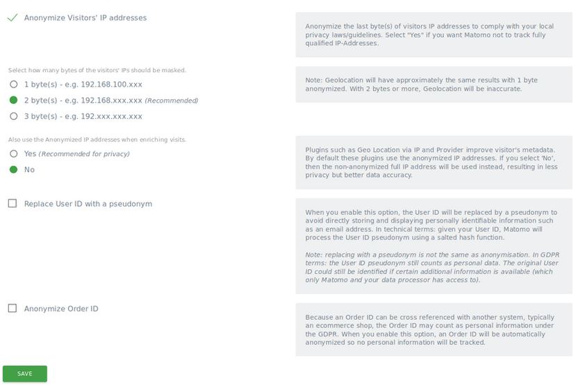 ip address anonymity feature