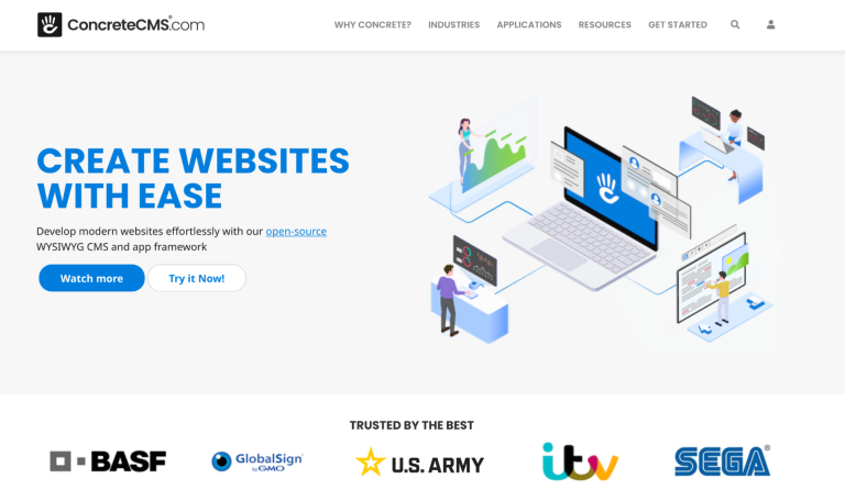 Concrete CMS website