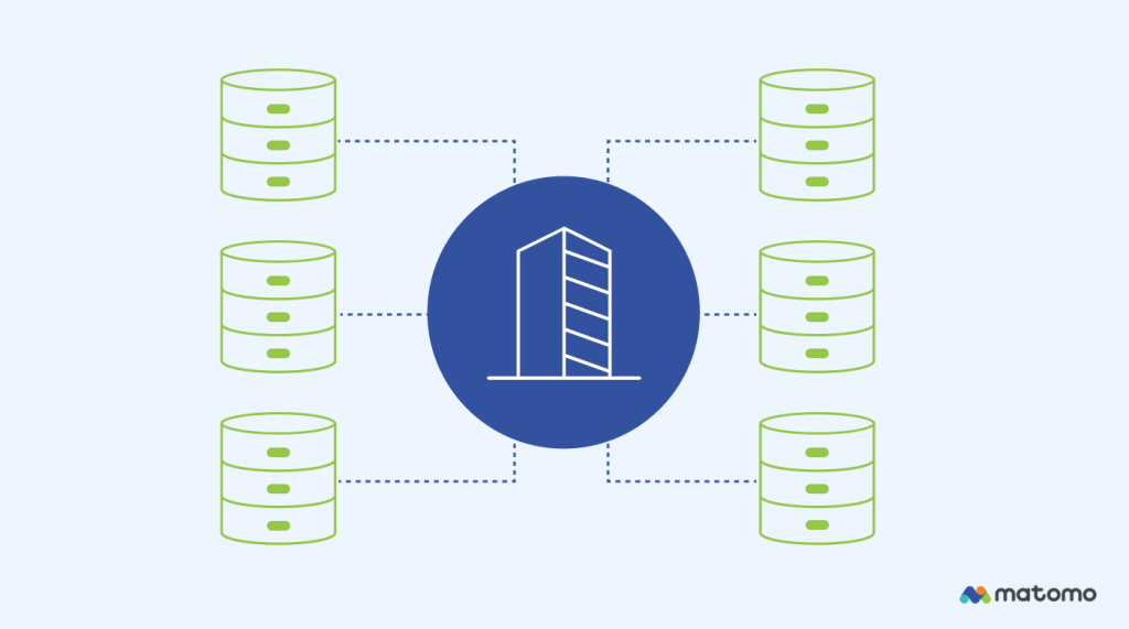 Illustration of a company that only collects data