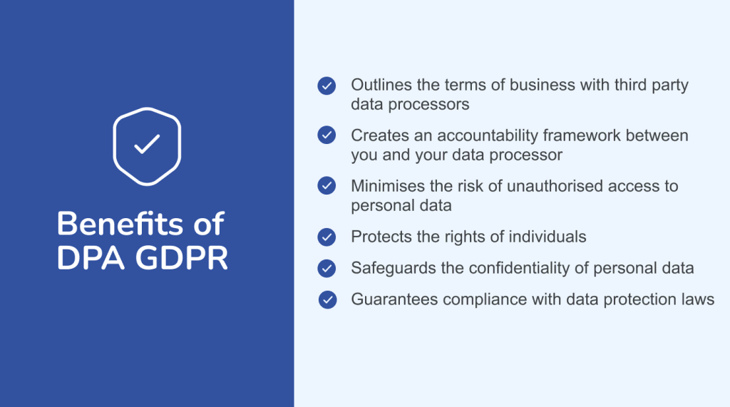 Benefits of a data processing agreement