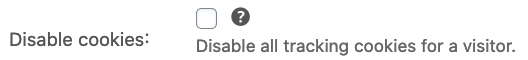 Disable Cookies - WordPress Checkbox