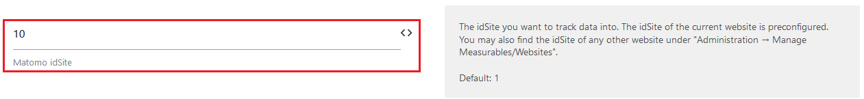 Matomo-idsite