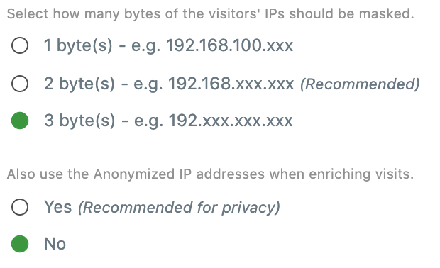 IP Masking Settings