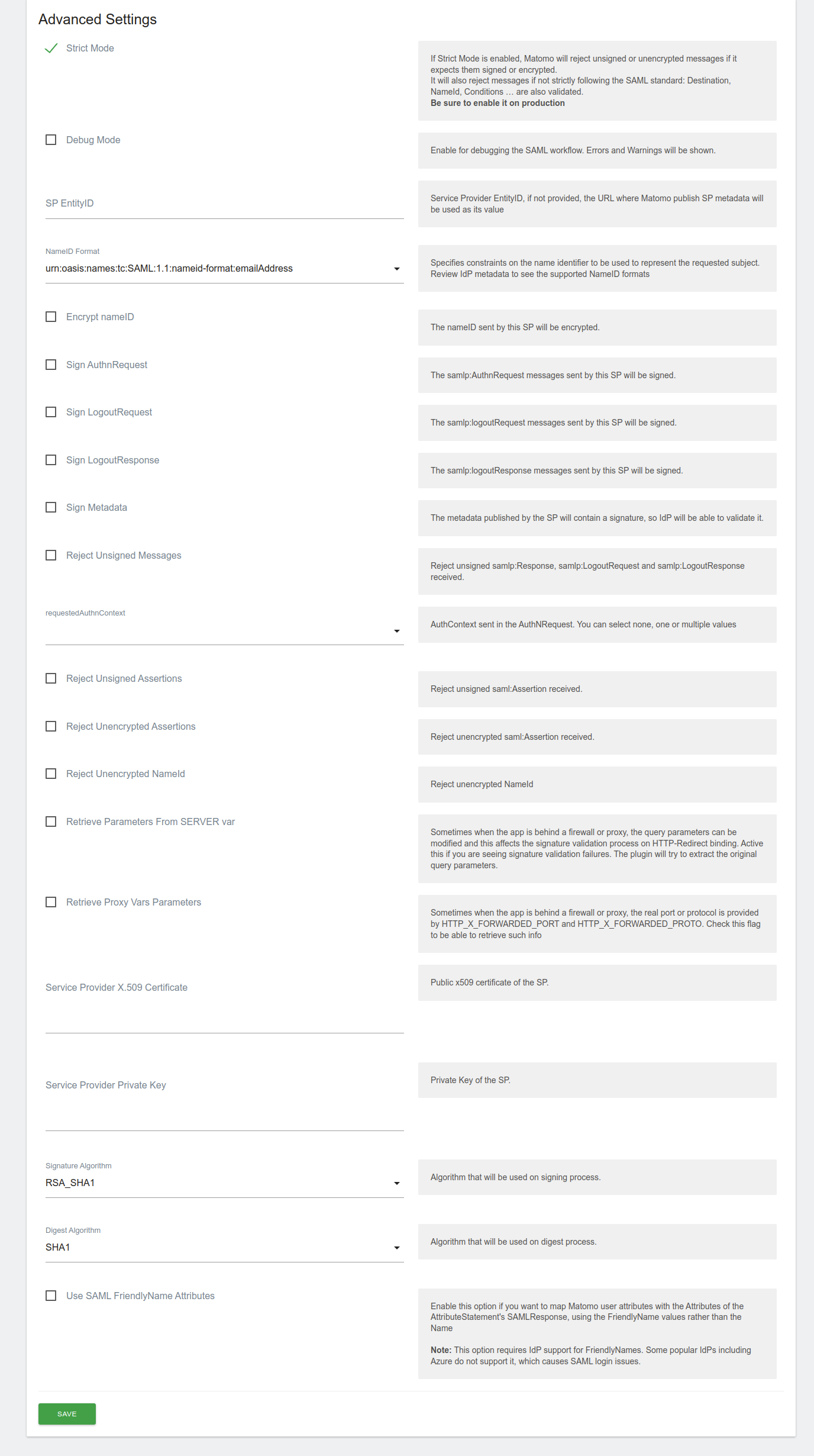 matomo login saml advanced