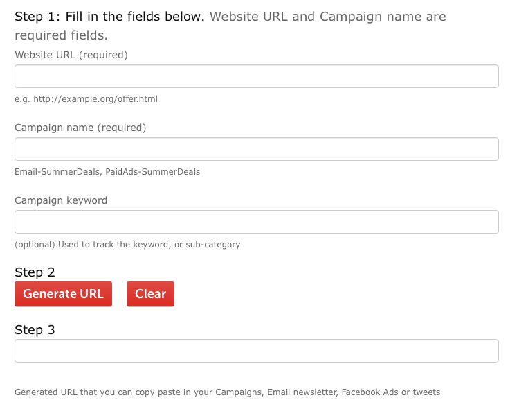 Matomo Campaign URL Builder