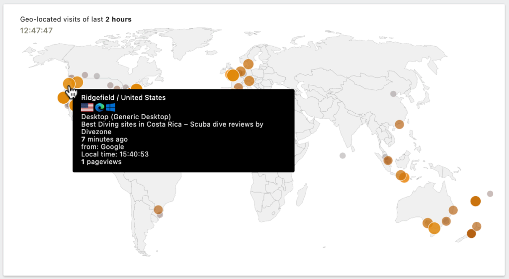 Real-Time Map Tooltip