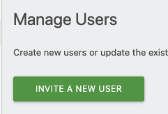 Invite New User Button