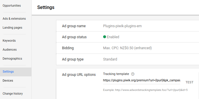 Tracking Google Ads Campaigns in Matomo